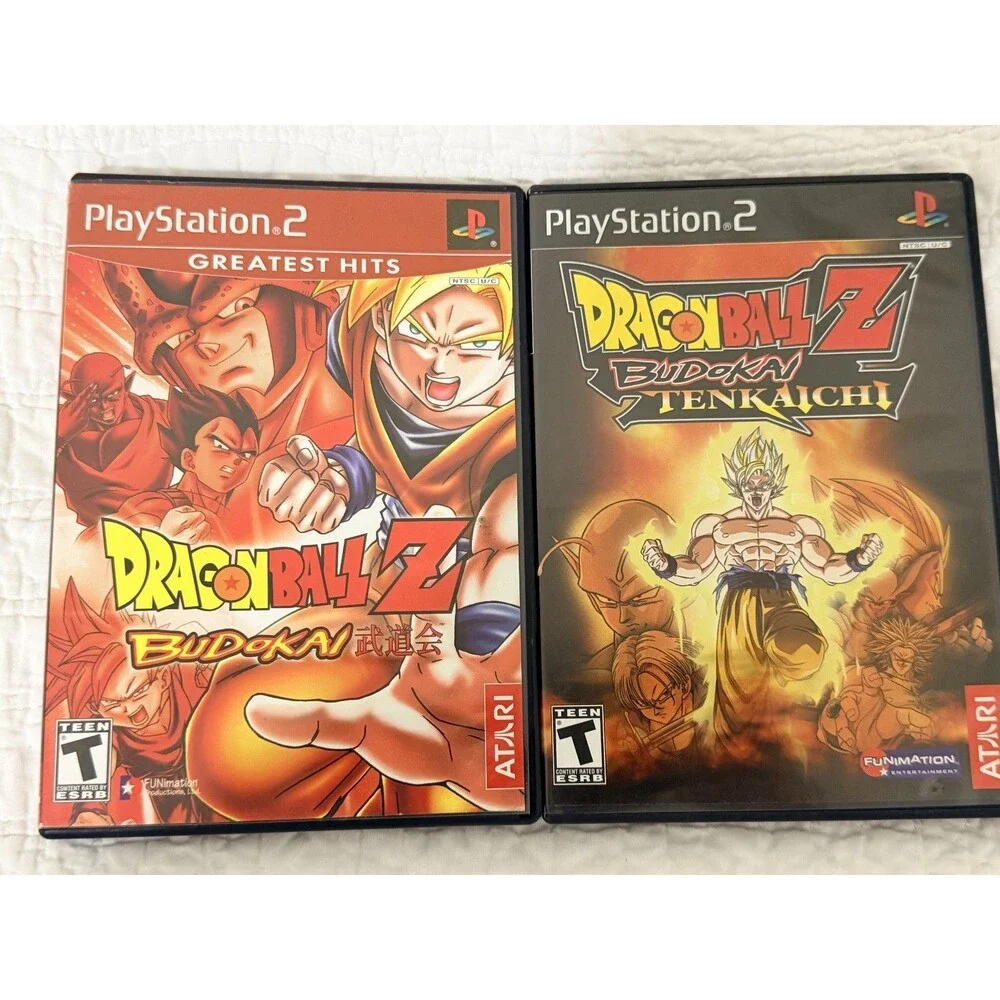 Playstation 2 Dragonball Z Budokai and Budokai Tenkaichi Game lot